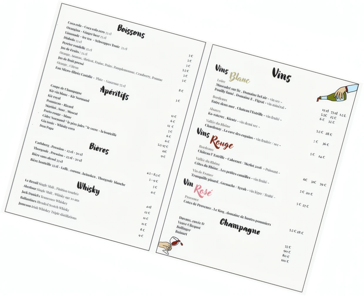 La carte des 4 Mâts